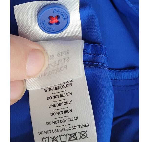 Rhone Resort Collection Blue Quick Drying‎ Side Vent Flat Front Men's Shorts - Picture 14 of 15